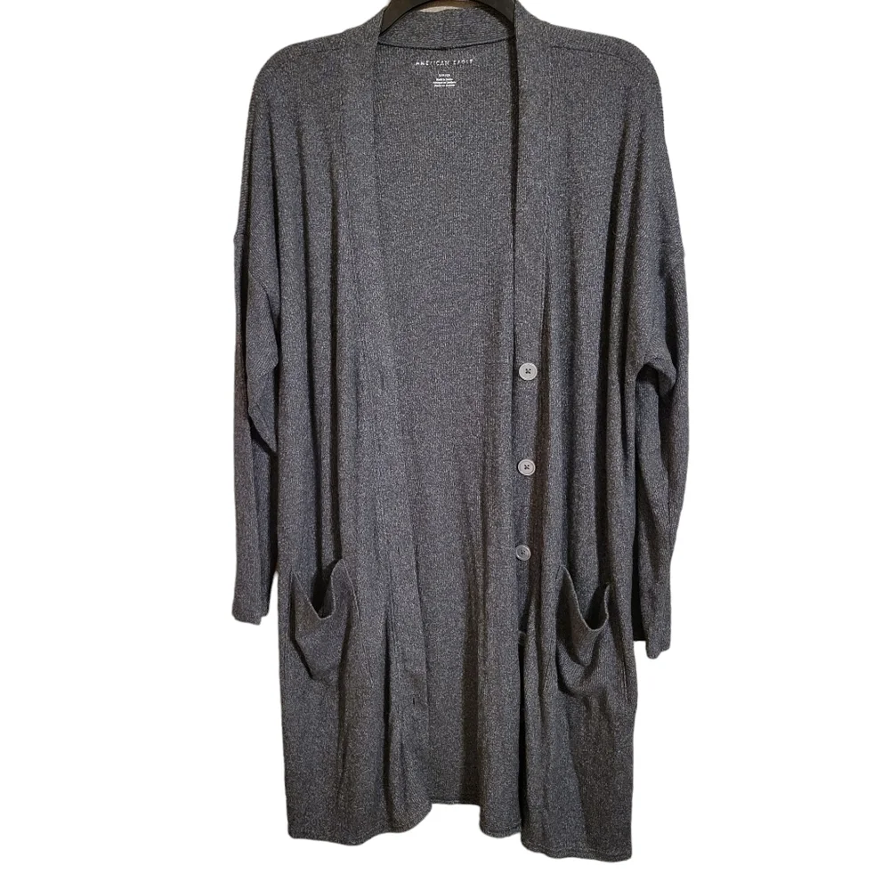 American Eagle NEW Oversized Gray Long  Cardigan